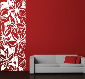 מדבקת קיר - שכבת פריחה לגובה