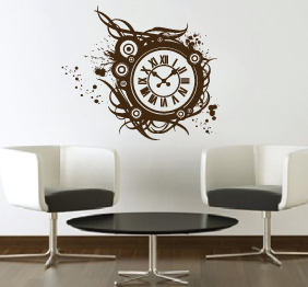 מדבקת קיר - שעון קיר ויקטוריאני
