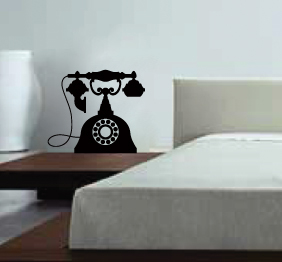 מדבקת קיר רטרו - טלפון ישן