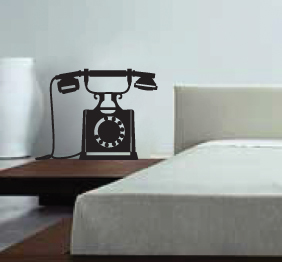 מדבקת קיר רטרו - טלפון