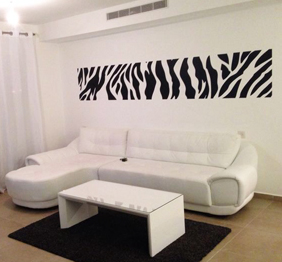 מדבקת קיר - מרקם זברה ארוך