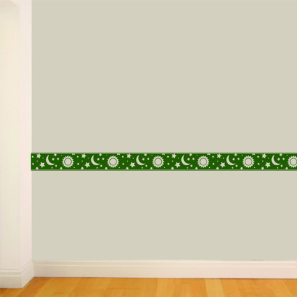 מדבקת קיר - בורדר צבעוני כוכבים