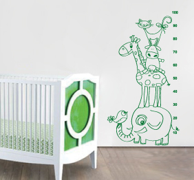 מדבקת קיר - מד גובה 