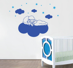 מדבקת קיר - תינוק ישן