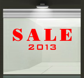 מדבקה לחלון ראווה - sale 2013