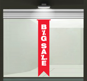 מדבקה לחלון ראווה - sale 