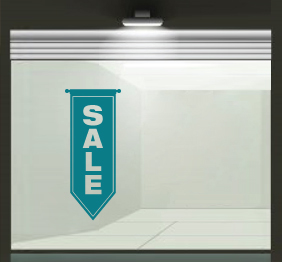 מדבקה לחלון ראווה - sale