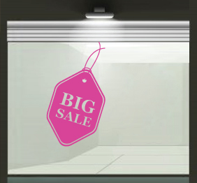 מדבקה לחלון ראווה - sale