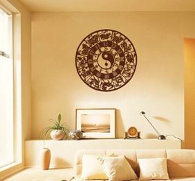 מדבקת קיר - גלגל המזלות