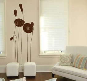 מדבקת קיר - פריחה לגובה