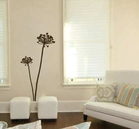 מדבקת קיר - שני פרחים