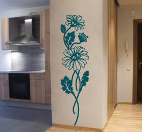 מדבקת קיר - פריחת סביון לגובה