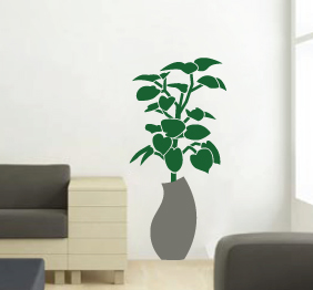 מדבקת קיר - אגרטל בצבעים