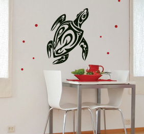 מדבקת קיר - צב ים