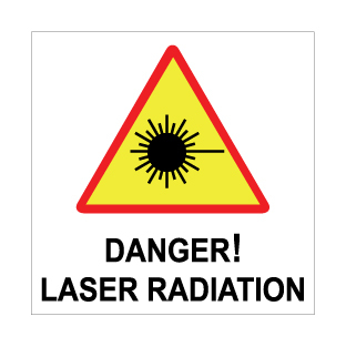 שלט DANGER LASER RADIATION | שלט קרינת לייזר | אוריון שלטי בטיחות