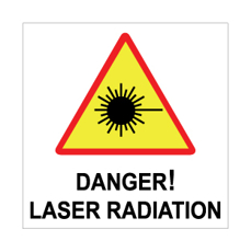 שלט DANGER LASER RADIATION | שלט קרינת לייזר | אוריון שלטי בטיחות