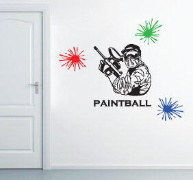 מדבקות קיר - פיינטבול - paintball 